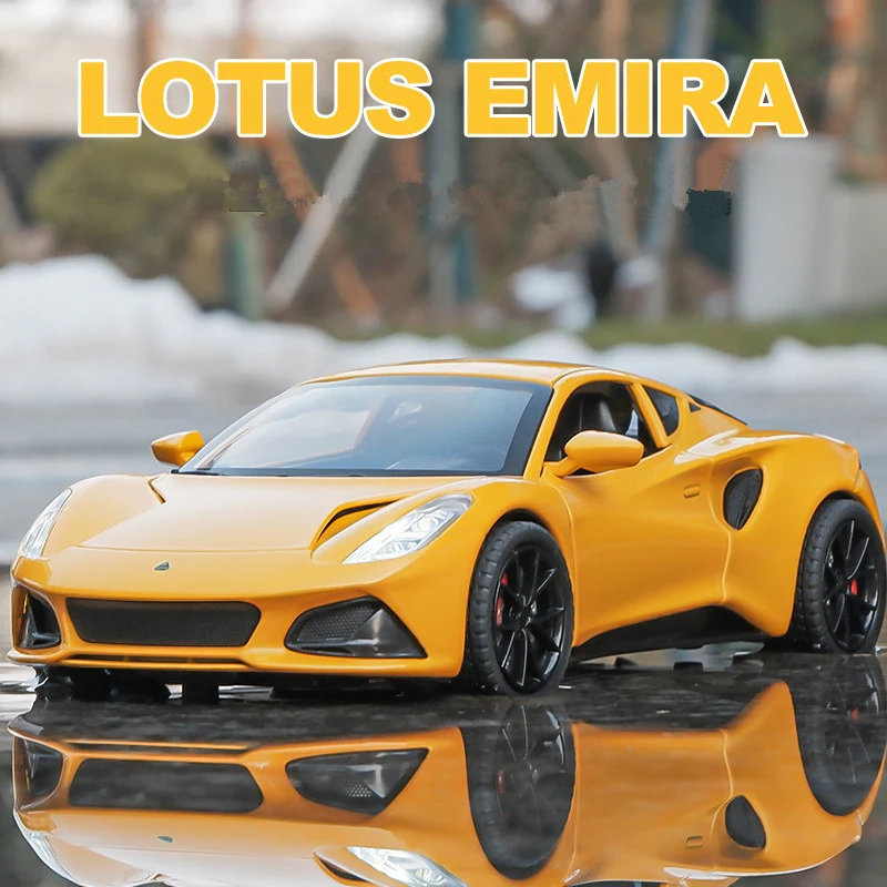 

1:24 Lotus Emira Alloy Sports Car Model Diecasts Metal Toy Racing Car Vehicles Model Simulation Sound Light Collection Kids Gift