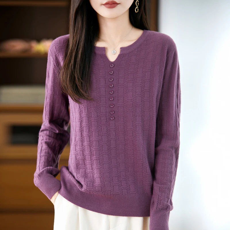 2025 Autumn/Winter pullover Women's Cashmere Knitted Top Warm  pullover Women's Cashmere Sweater  Unique Women's Clothing