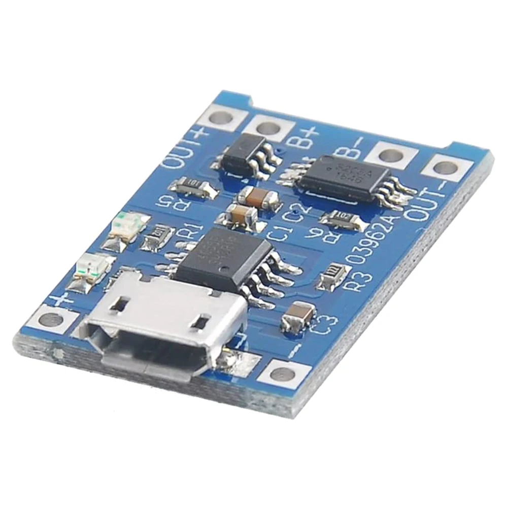 Carte de charge de batterie au lithium TP4056, technologie de charge avec protection de batterie, 18650 BMS, 5V Micro-USB, l'autorisation, 186 50, 10 pièces