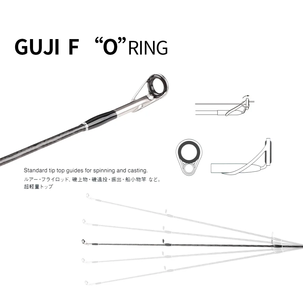 FISHINGFANS EXP FUJI O GUIDE AA CORK HANDLE X CROSS CARBON TAPE ML M BASS SEA FRESHWATER 6-12LB 10-20LB FISHING ROD view 6