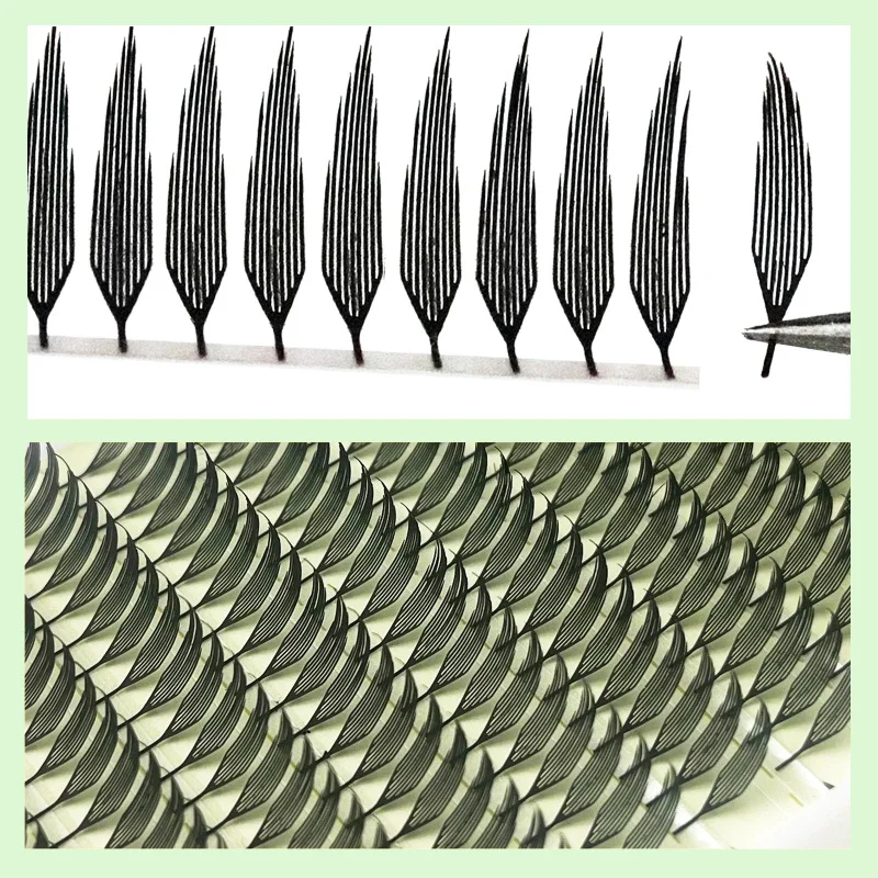 Racimos de pestañas manga cómic 3D Pluma Anime Abanicos premoldeados Individuales Extensión de pestañas Naturales Para maquillaje de ojos 4