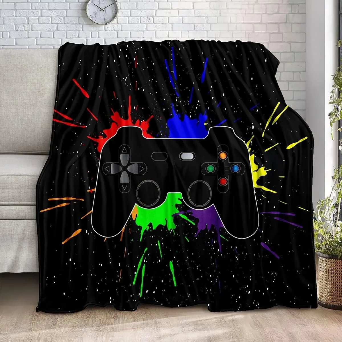 Bedding Gaming Throw Blanket Super Soft, Gamer Gift for Couch Sofa for For Kids Boys Teens Video Game Checo perez Comforter Cow