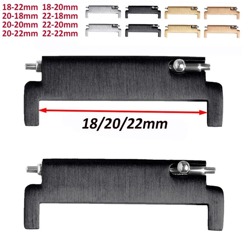 2pcs Watch Strap Adapter Watch Accessories 18mm To 20mm 22mm,20mm To 18/20/22mm,22mm To 22mm Quick Release Silver Pins Connector