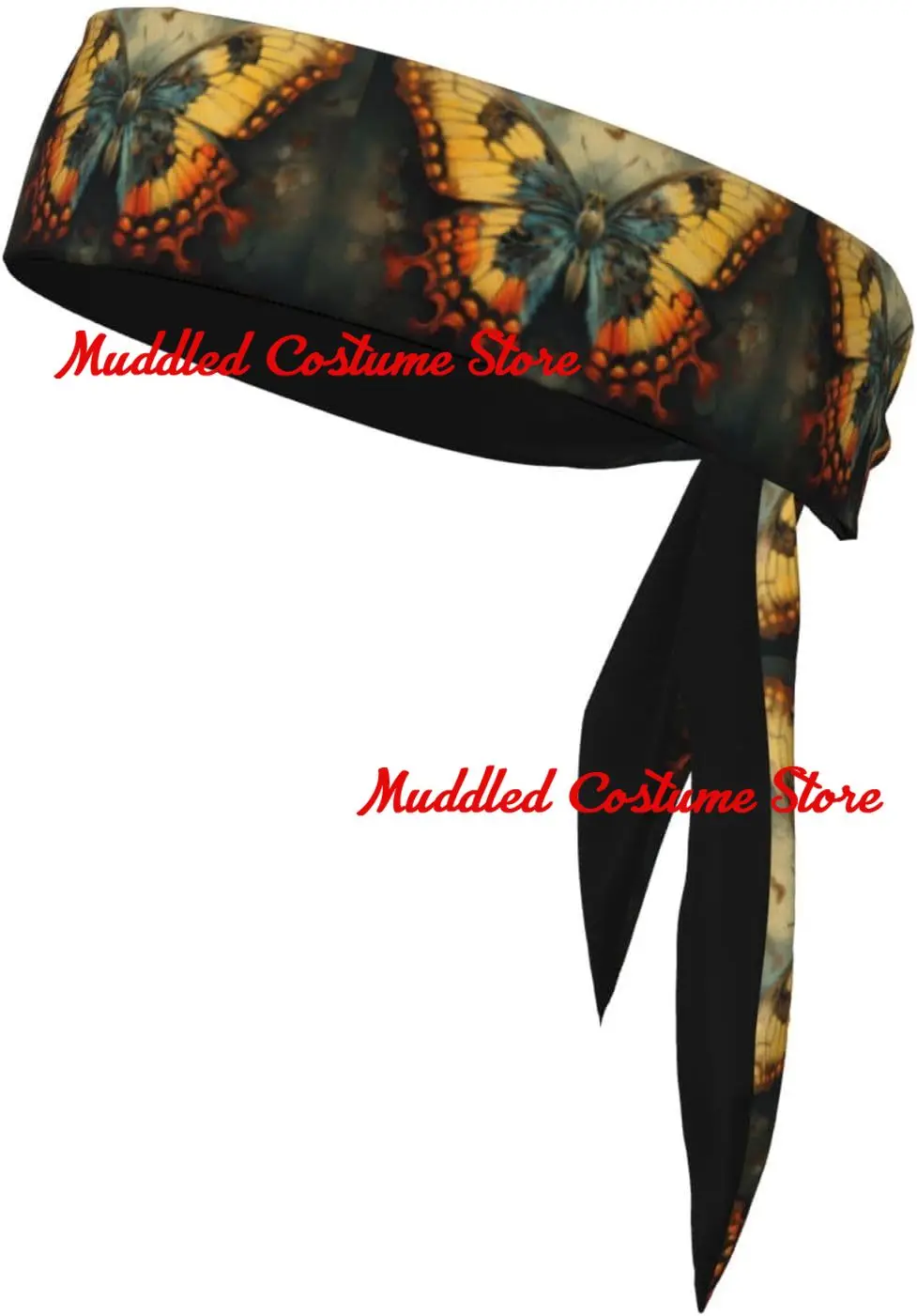 

Sports Head Tie Animal Butterfly Printed Quick Drying Moisture Wicking Multifunctional Athletic Band for Women and Men