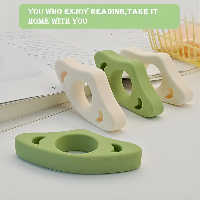 قطعتان من حامل صفحات كتاب الإبهام، ملحق قراءة مرن للكتب والمجلات، لوازم مكتبية يومية متينة