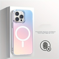 Luxury Matte Laser Gradient Clear Magnetic Case for Magsafe IPhone 16 15 14 13 12 Pro Max Plus 16Pro 15Pro IPones Macsafe Cover