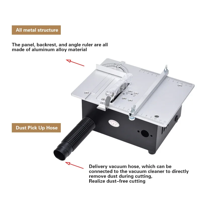 240W High-power Mini Table Saw , 3inch Bench Saws Desktop Saw, 20mm Lift For PCB Wood Home DIY Cutting Micro Lathe Saws