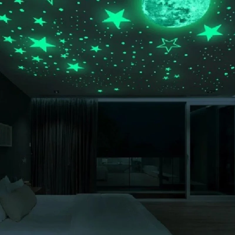 starry night decoration bedroom decorations astronomy stickers wallsticker planets of the solar system glow supplies