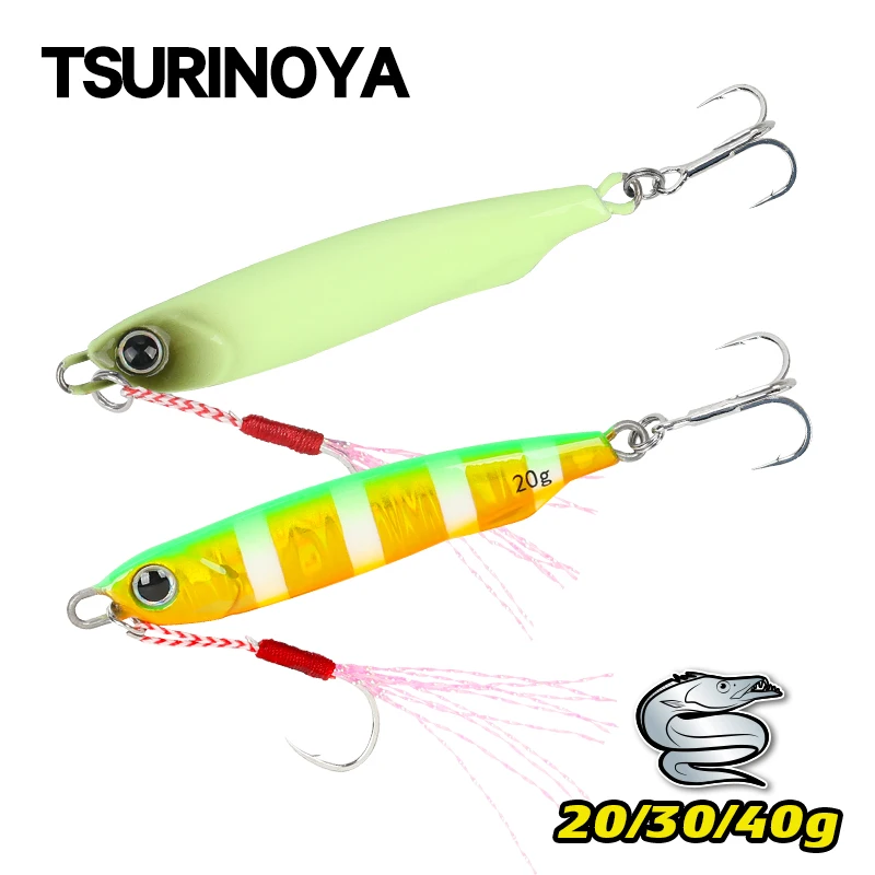 TSURINOYA 20g 30g 40g Metal Jig Fishing Lure BAYONET Long Casting Bass Seabass Hairtail Inshore Jigging Artificial Hard Bait