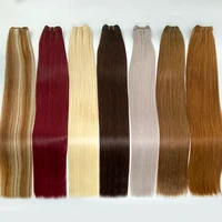 Trama de cortina de cabello humano, cabello vietnamita Remy, mechones de tejido humano liso Natural, coser en extensiones de cabello humano, 90g/paquete