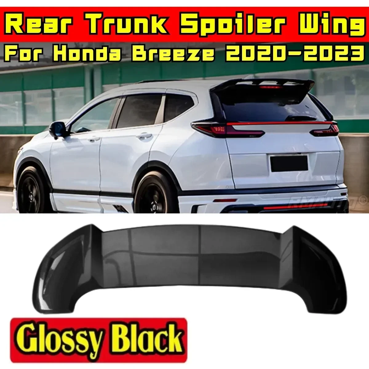 Car Rear Roof Spoiler Body Kit ABS Plastic Car Rear Spoiler Wing For Honda Breeze 2020 2021 2022 2023 Rear Roof Wing Body Kit