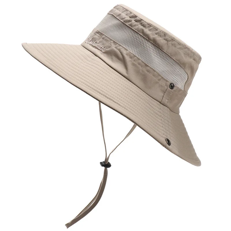 Sommer-Bergsteiger-Outdoor-Hüte für Damen und Herren, Dschungel-Abenteuer, Reisen, atmungsaktiv, große Traufe, leicht, faltbar, Sonnenschutz – Detail 5