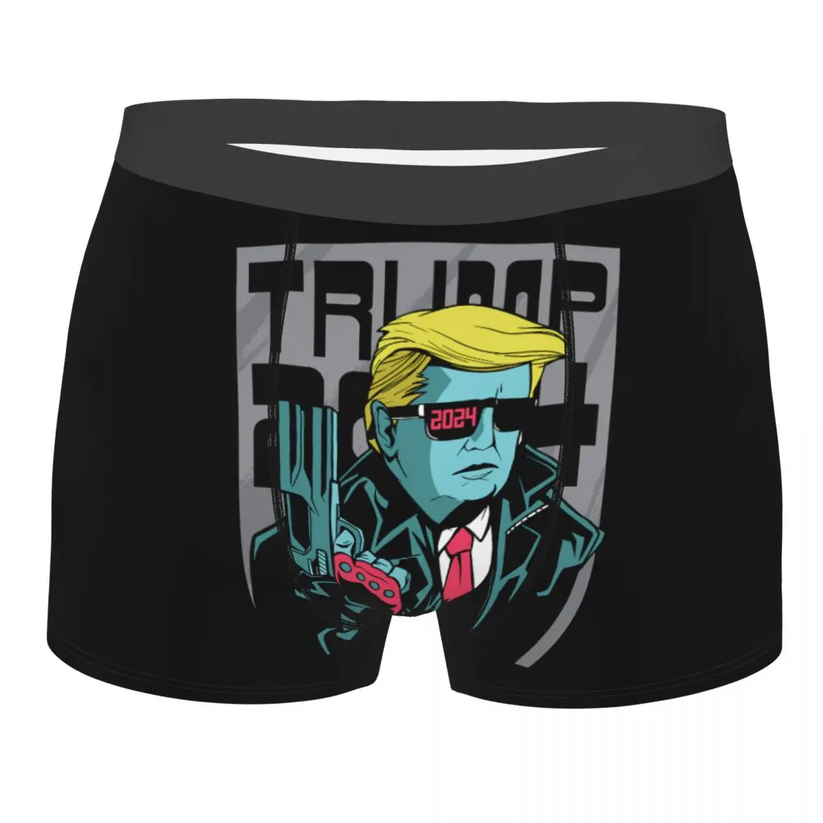 Custom Parody Quote Trump 2024 Nicolas Underwear Men Breathable America US Boxer Briefs Shorts Panties Soft Underpants For Male