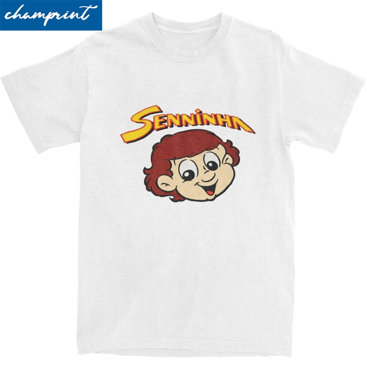 Senninha Ayrton Senna Tshirts Men's Cotton Tops Vintage Round Neck Short Sleeve