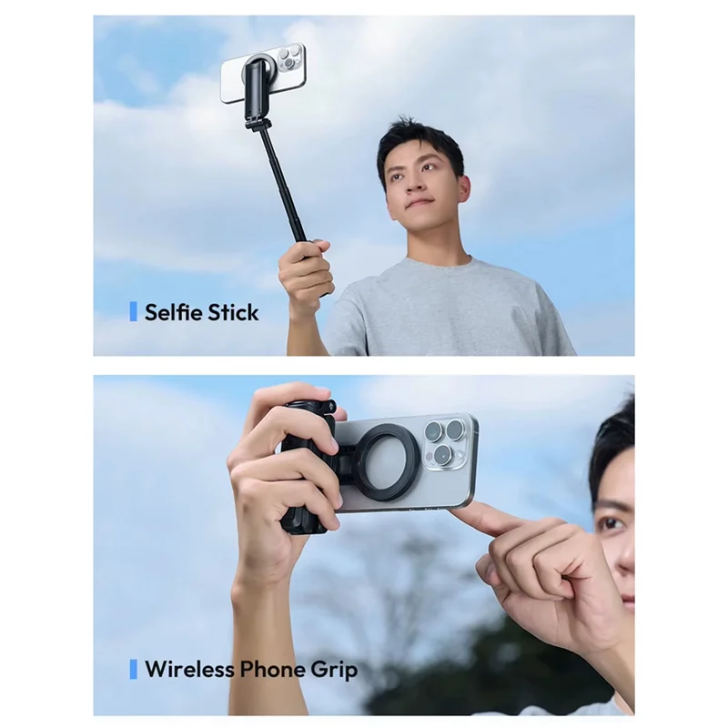 VO-New JJ03 المغناطيسي الهاتف ترايبود الهاتف اللاسلكي قبضة Selfie عصا سطح المكتب ترايبود آيفون 16 15 14 13 برو ماكس