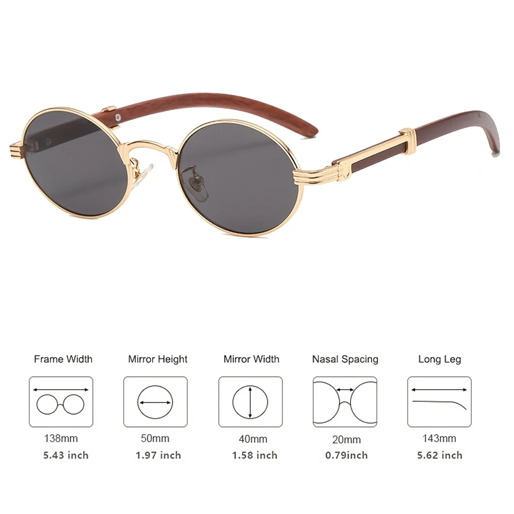 CATERSIDE Neue kleine runde Sonnenbrille mit Sehstärke für Männer und Frauen, individuelle optische Gläser, Retro-Myopie-Brille, für Reisen und den täglichen Gebrauch – Detail 1