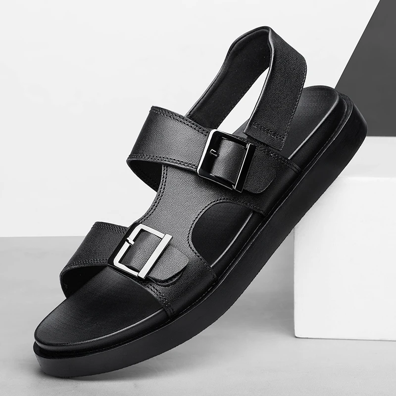

Summer Men Fashionable Sandals European-style Casual Comfortable Business Office Driving Trip Beach Sandals 38-47 Men Sandals