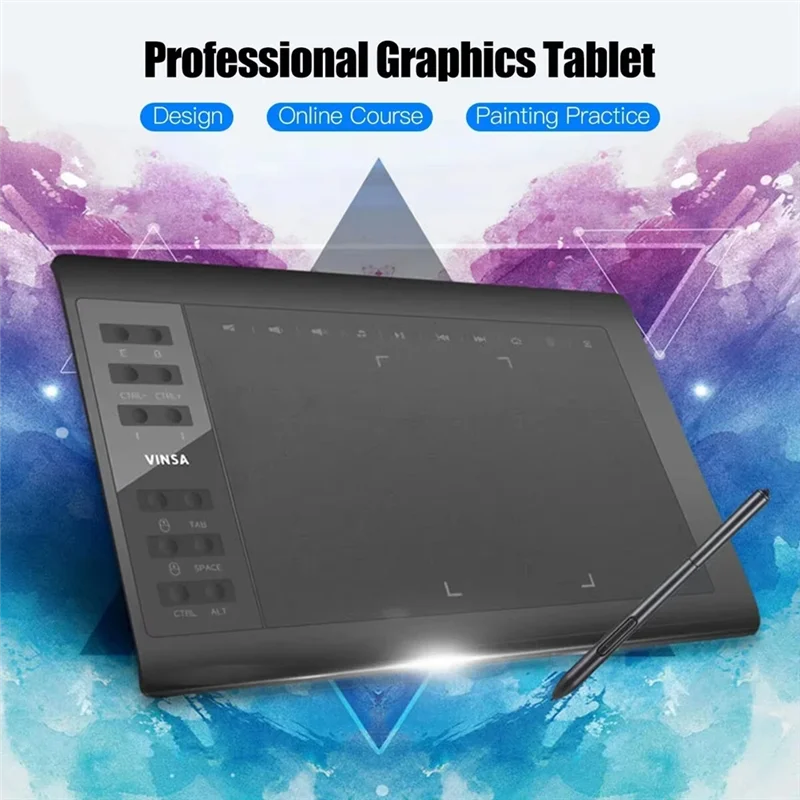 Graphics Drawing Tablet Professional Graphics Drawing Tablet With Stylus Pen For Painting Designing Online Course