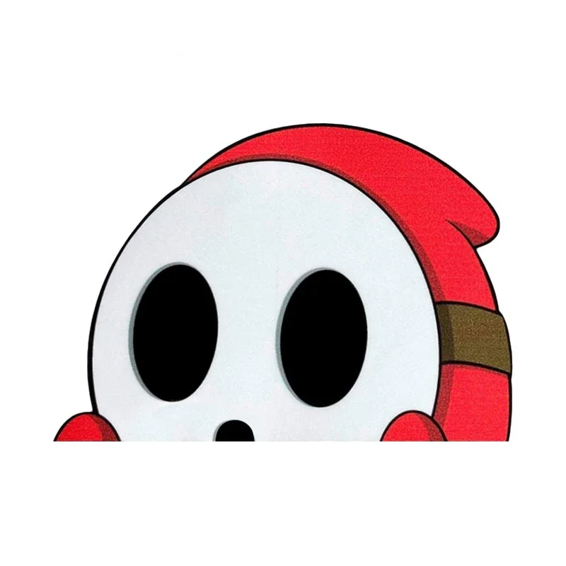 Car Stickers Cartoon Shy Guy Peeker Chibi Big Head Decal JDM Window Car Bumper Graffiti Decoration