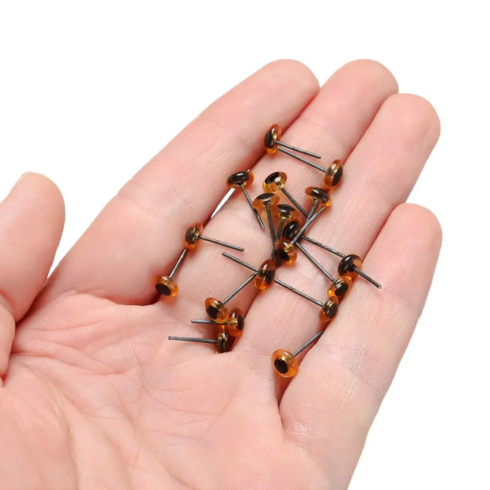 طفل أطفال البلاستيك 3/4/5/6/7/8/9/10/11/12 مللي متر الزجاج الشفاف عيون الدمى اكسسوارات الدببة إبرة التلبيد هدية الكريسماس