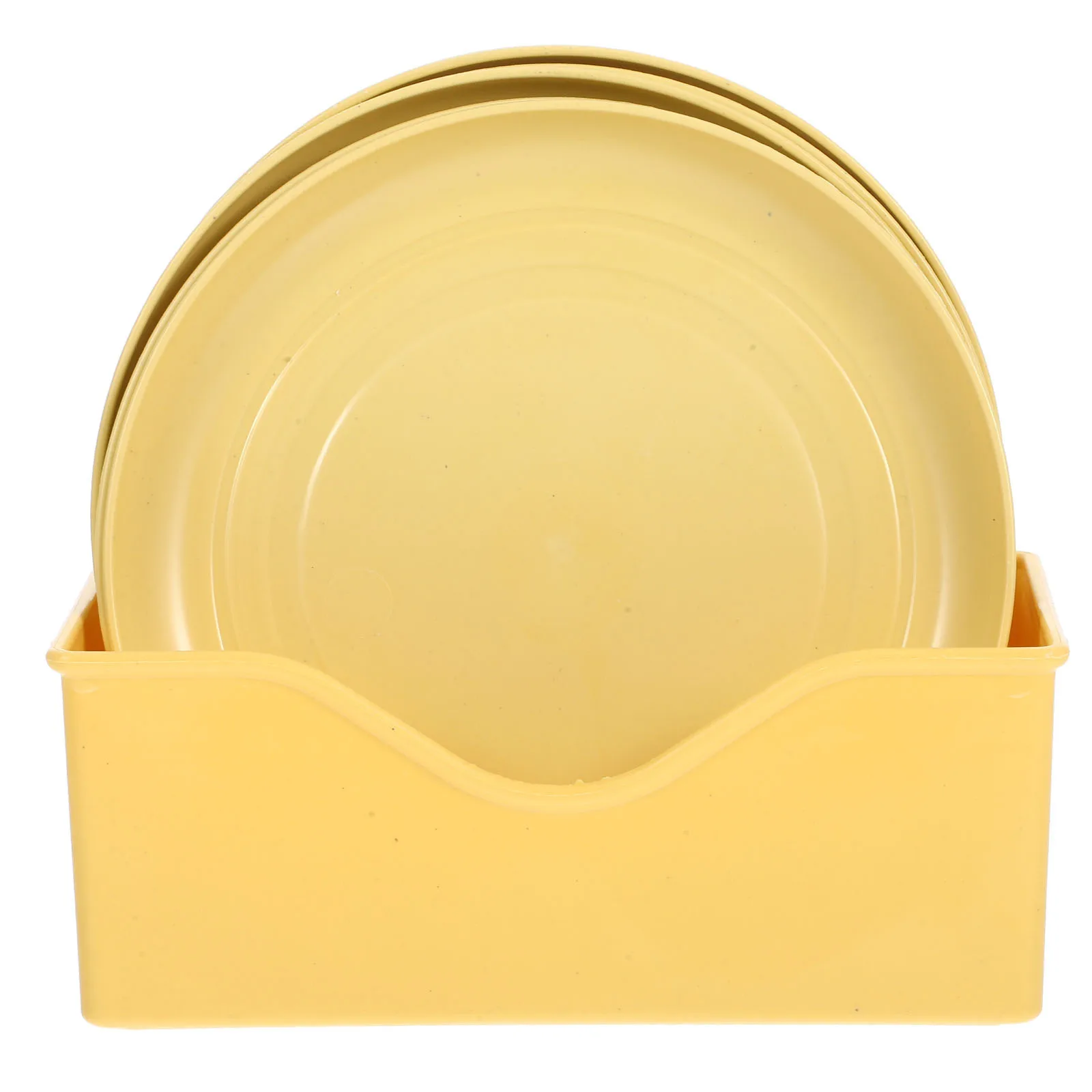 

8Pcs Cat Bowls Set Shallow Yellow Feeding Plates for Kittens Small Cats Short-Legged Breed Dishes Cat Bowls Pet Water Bowl