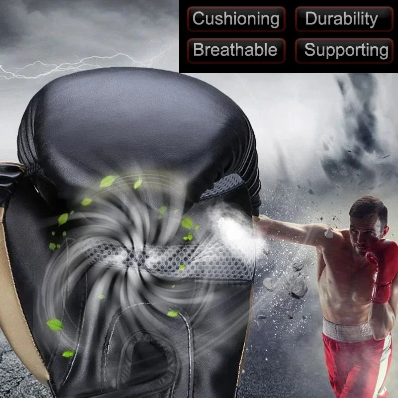 Boxing Gloves Adult Professional Training Boxing Sanda Sandbag Fighting Gloves Muay Thai 6OZ 12OZ Plus Size