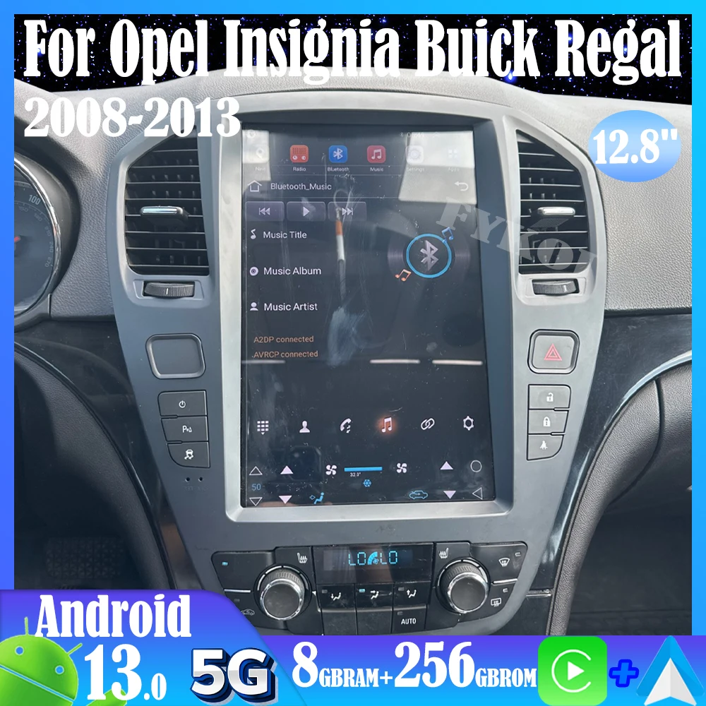 

Автомагнитола для Opel Insignia Buick Regal 2008-2013, Android 13, Автомобильная Мультимедийная система Tesla Style Carplay, авто Bluetooth GPS 4G DSP