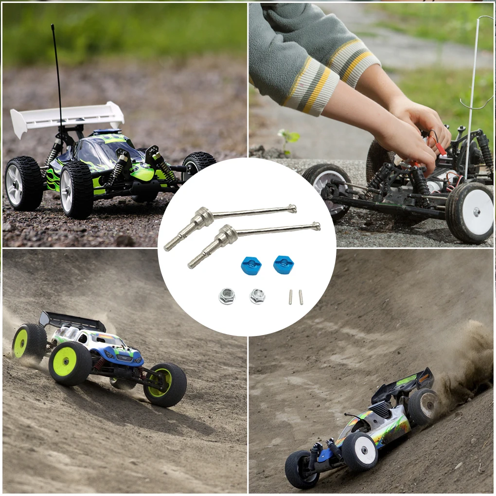 Acoplador do eixo de transmissão dianteiro 1:12 substituição de modificação de peça de carro de controle remoto para Wltoys 12423 12427 12428 vermelho