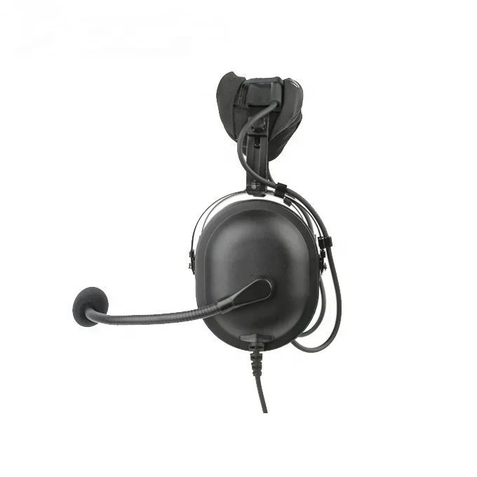 PTE-750 Heavy Duty Noise Reduction 2-Way Radio Earmuff Headset with Big Round PTT