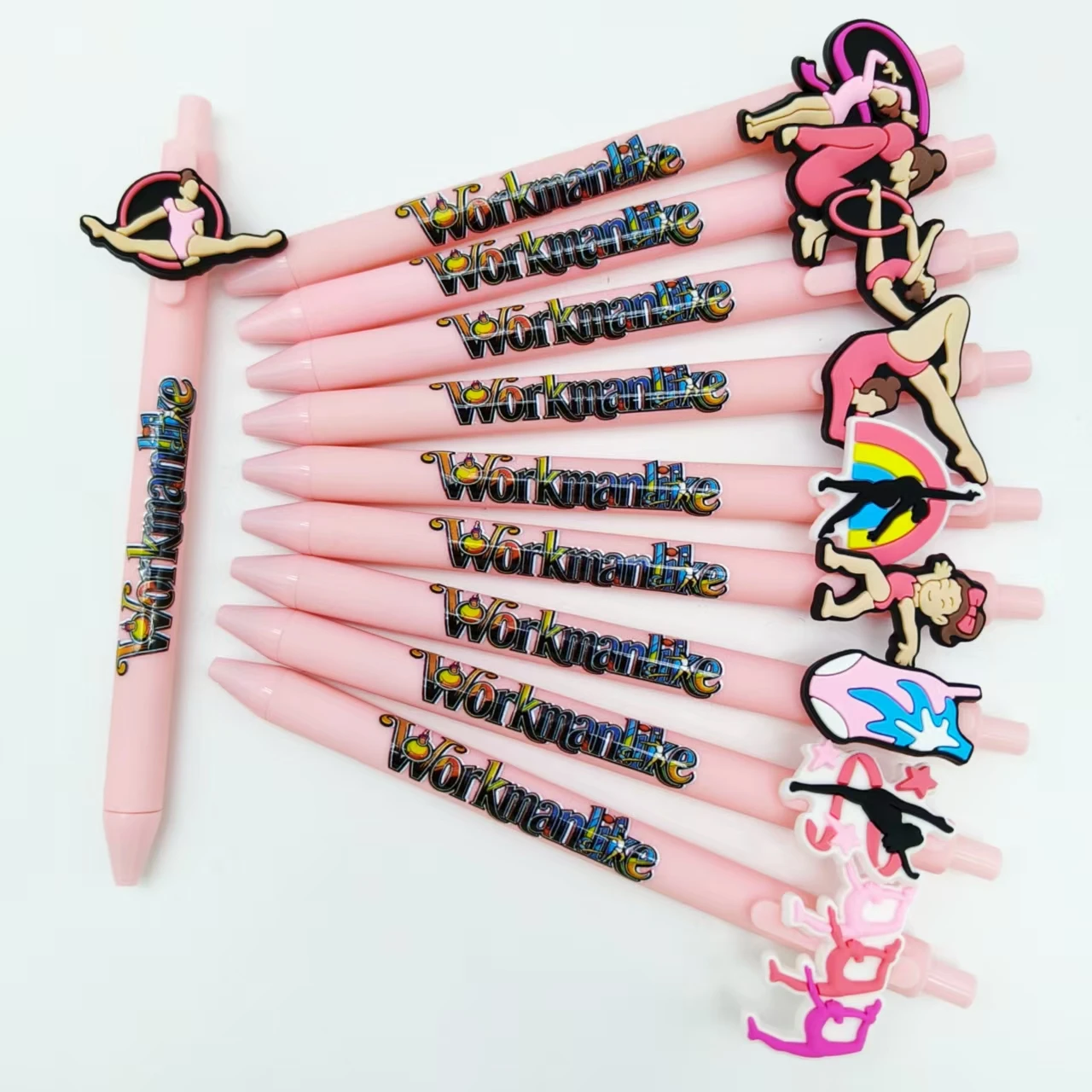 

12 шт./17 шт. изысканная гимнастическая тема пастер светло-розовая серия удобная и практичная шариковая ручка