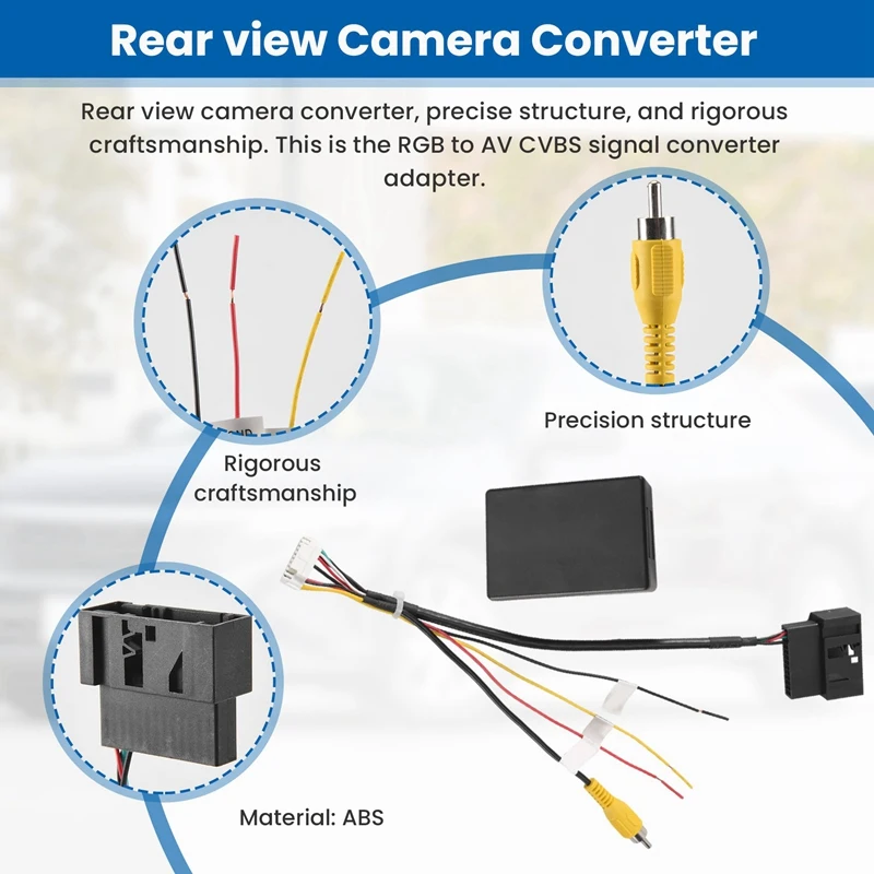 RGB To (RCA) AV CVBS Signal Converter Decoder Box Adapter For Factory Rear View Camera Tiguan Golf 6 Passat CC