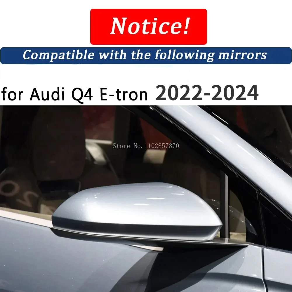 Real Carbon Fiber Rearview Mirror Cover for Audi Q4 E-tron 2022-2024 Side Mirror Shells Add on Frame Replacement Case Protector