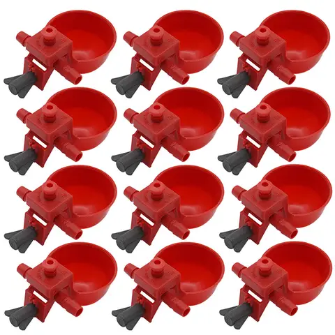 5/10sets 치킨 물 그릇 암탉 메추라기 새 마시는 그릇 치킨 닭장 병아리 젖꼭지 술꾼 가금류 농장 동물을위한 물