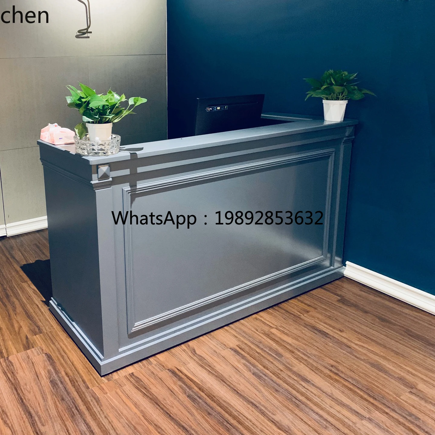 WW simple modern paint clothing store checkout page counter barber shop beauty and nail salon bar table
