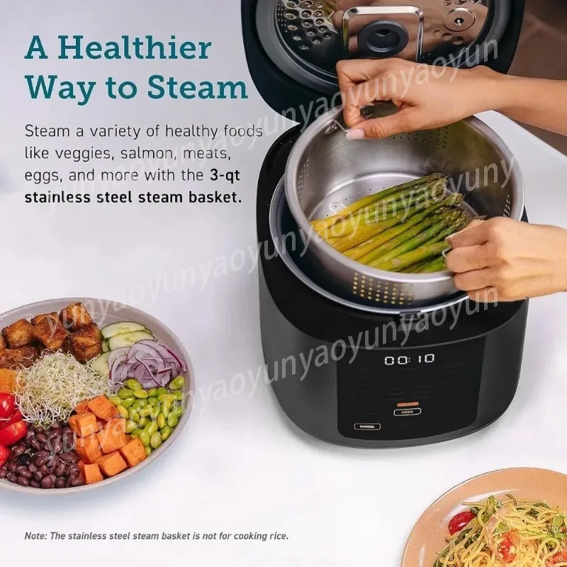 Rice Cooker Maker 18 Functions, Multi Cooker, Warmer, Slow Cooker, Sauté, Timer, Japanese Style Fuzzy Logic Technology, 1000W