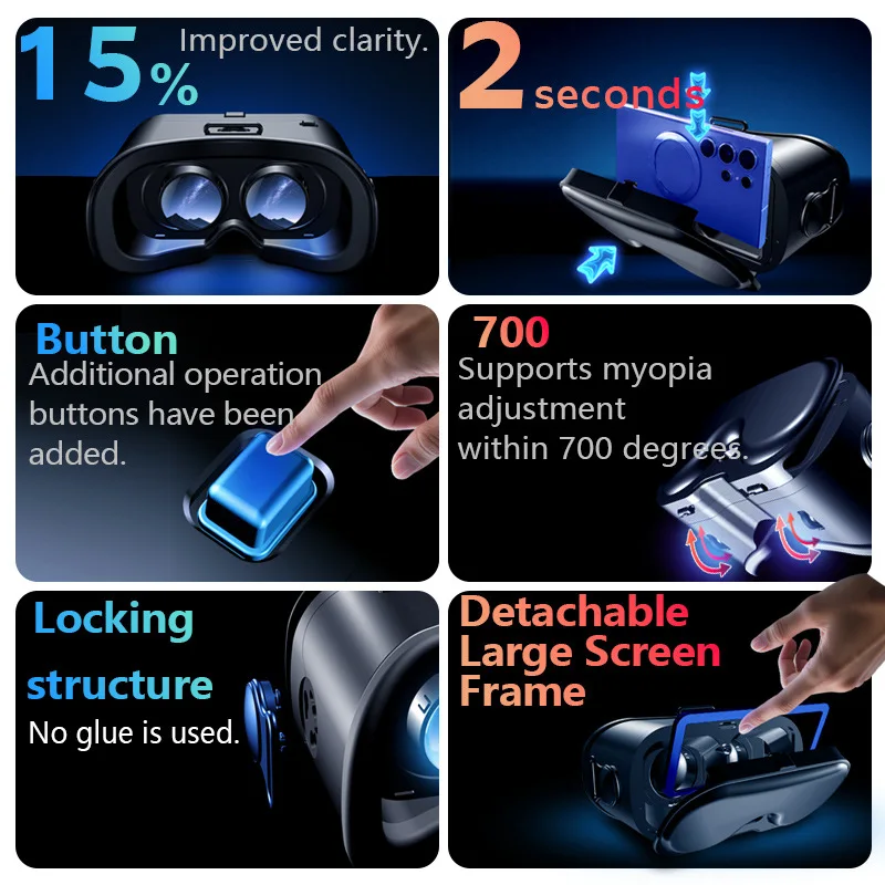الأصلي VRG Q8 VR الواقع الافتراضي VR نظارات صندوق جوجل كرتون سماعة VR خوذة نظارات ثلاثية الأبعاد للهواتف الذكية IOS أندرويد 5-7 "الهواتف الذكية