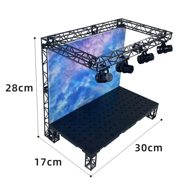 1/12 Scale Concert Background Stage Scene Model 6 Inch Movable Doll Accessories Toy Collection Display Gift