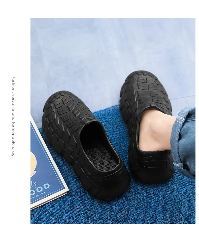 Hotel-Kochschuhe Vier Jahreszeiten Neue Wasserdichte Rutschfeste Ölbeständige Küchen-Arbeitsschuhe Herren Mode Lässige EVA Outdoor-Wanderschuhe – Detail 12
