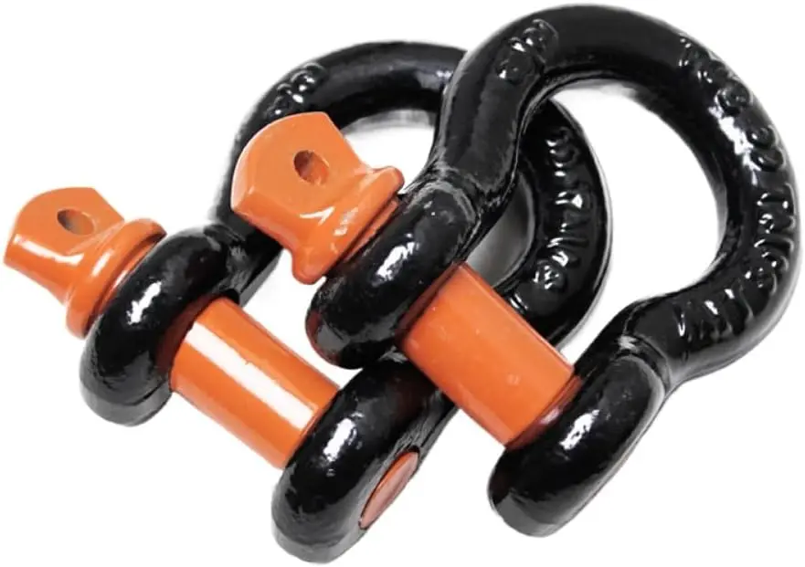 2Pcs D‑Ring Trailer Hook Heavy‑Duty Galvanized Shackles for Vehicle Recovery Towing Car Modification Accessories