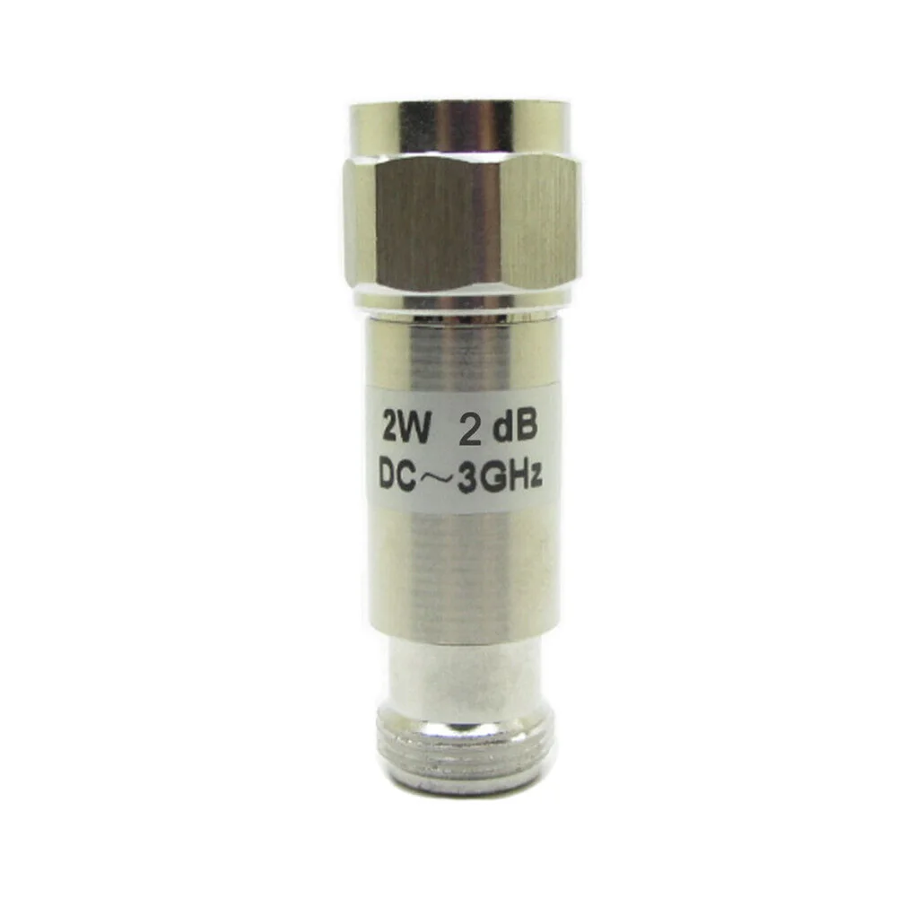 1pc Attenuator Mini RF Coaxial Attenuator 2W 1dB-40dB N Type Male To Female DC-3.0GHz 50 Ohm Power Tools Accessories