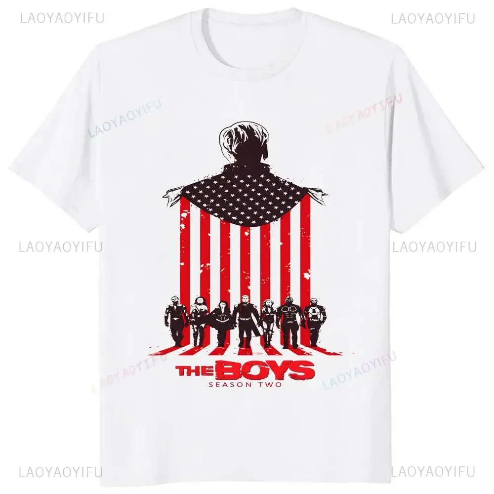 New Launch T-shirt TV Drama Boy The Boyz Graphic T-shirt Men's and Women's Crew Neck Short-sleeved Shirt Fan Gift