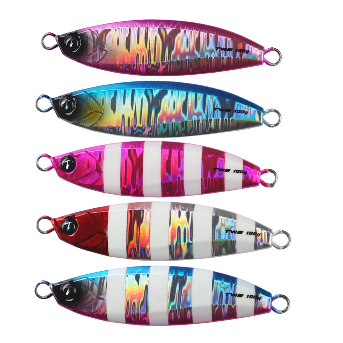 Señuelos de pesca con plantilla de paso lento, plantilla de Metal de agua salada, cebo Artificial, caballa española, Shore, Jigging, aparejos de pesca, 60g, 80g, 100g