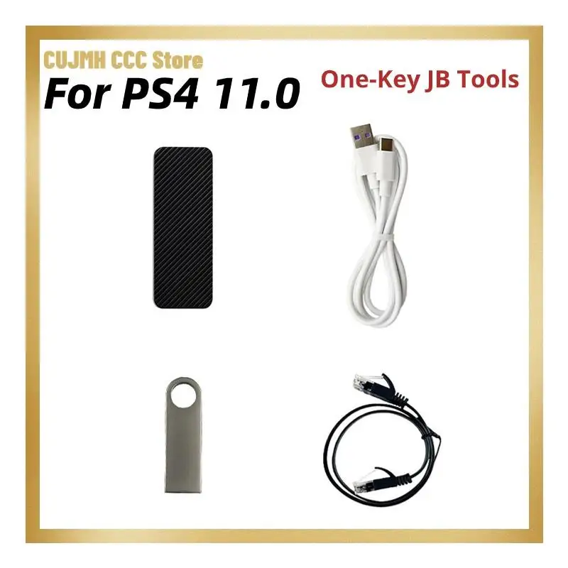 For PS4 11.0 One-Key JB Tools USB Dongle JB USB Adapter With Ethernet Type-C Cable For PS4 11.0 FW System Mod Kit