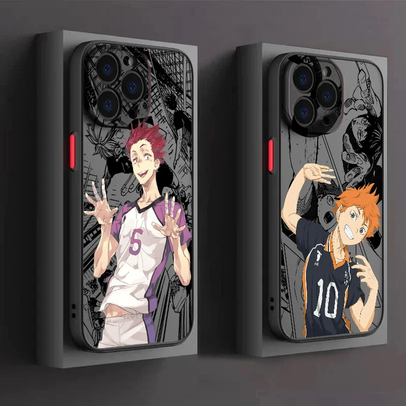 

Haikyu Anime Comics Art Frosted Translucent For Apple iPhone 15 14 13 12 11 XS XR X 8 7 SE Pro Max Plus Mini Cover Phone Case