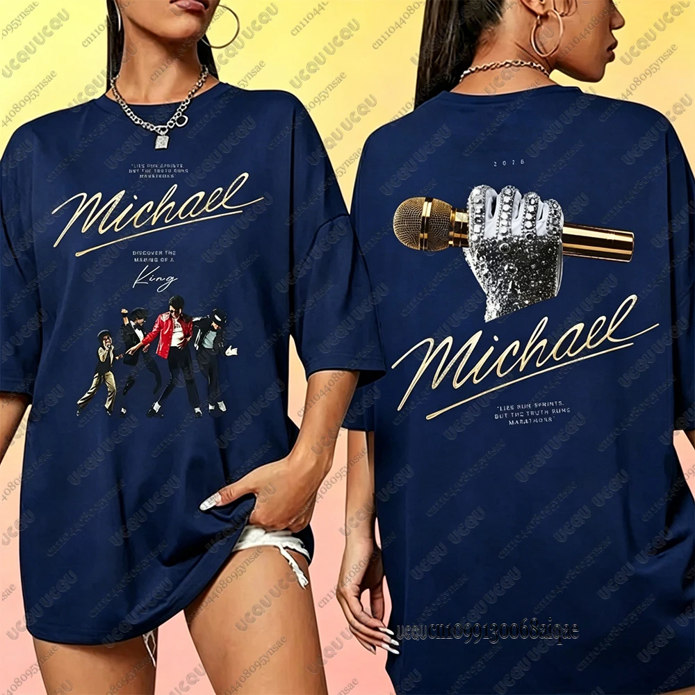 2026 Michael Jackson Movie Tshirts For Women Comfortable Pure Cotton T-shirts Fans Commemorative Edition Tees Oversized Y2K Tops
