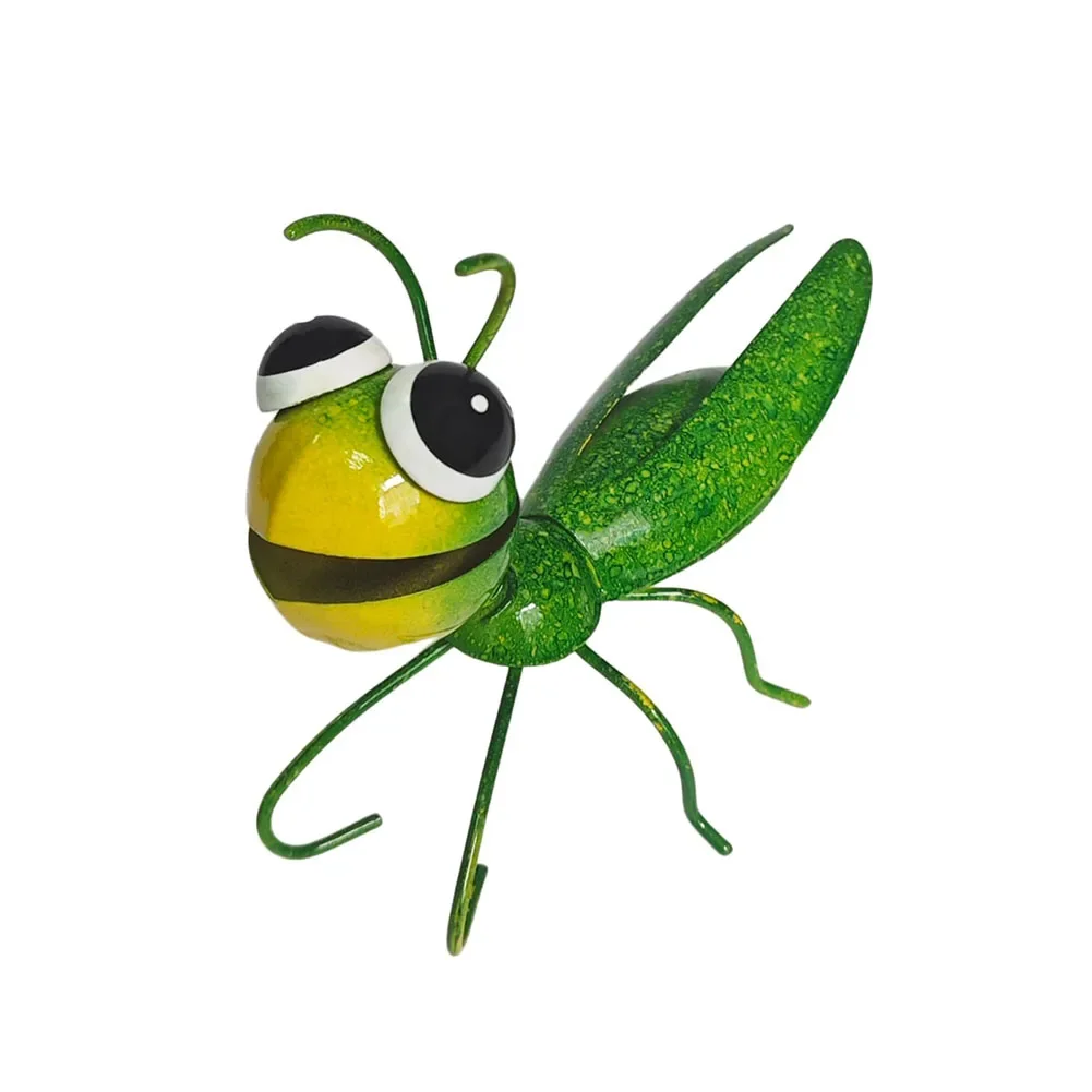 Flower Bed Ornament Decorative Iron Grasshopper Grasshopper Yard Art Versatile Placement Artistic Charm Easy To Install
