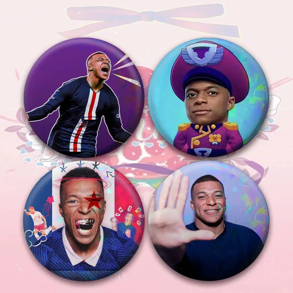 Speed Demon Kylian M-Mbappe Laser Badge Applicable For Backpack Clothes Hats Decor Creative Accessories