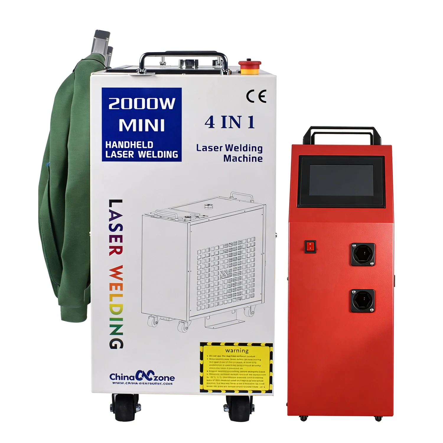 2000W 4-in-1 Schweiß-, Reinigungs-, Schneid- und Lötmaschine BWT Faserlaser-Schweißgerät Handgeführter Laserschweißer für Metall 1500W