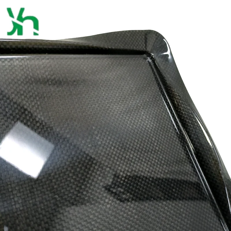 Bandeja grande de fibra de carbono de 30x25 cm, tejido plano de carbono seco para servir fiestas, cocina y comedor