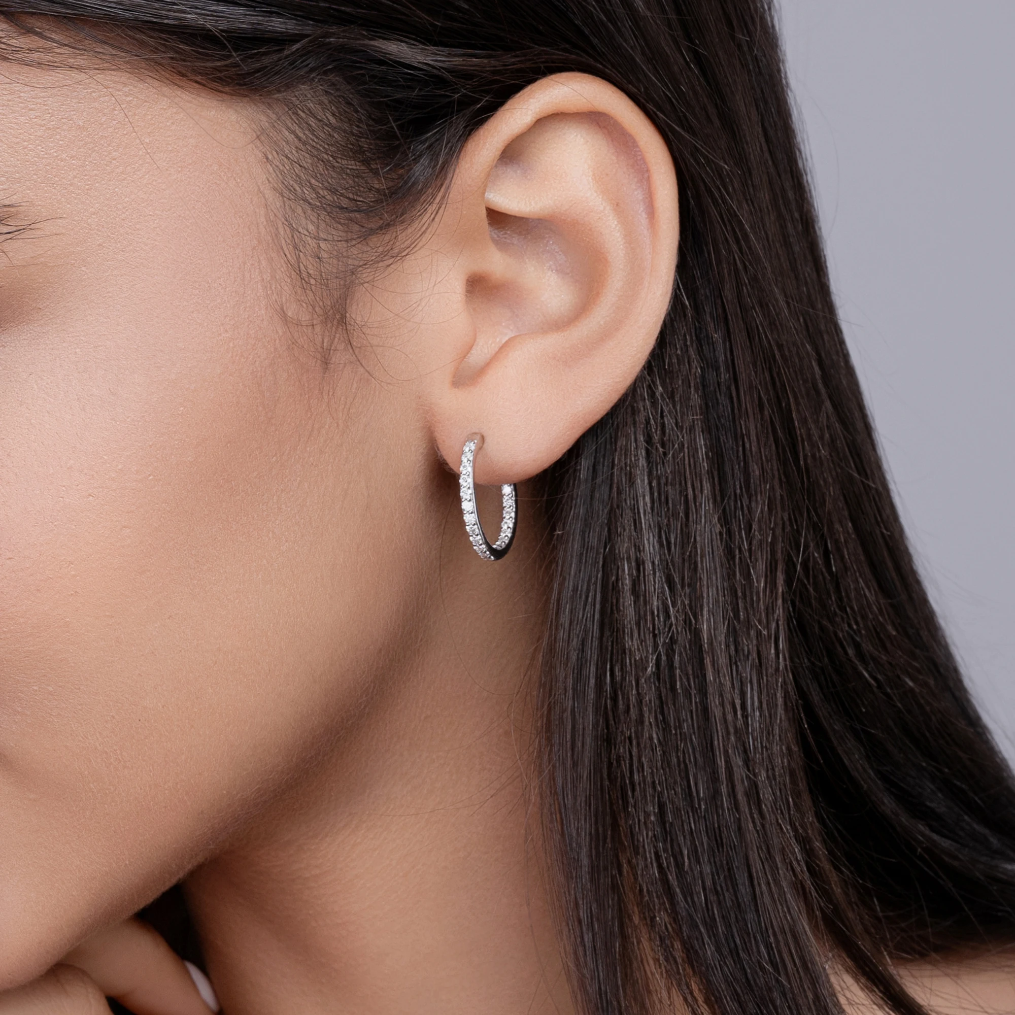 Kfvanfi certified moissanite s925 sterling silver women's earrings plated with 18k white gold elegant banquet party fine jewelry